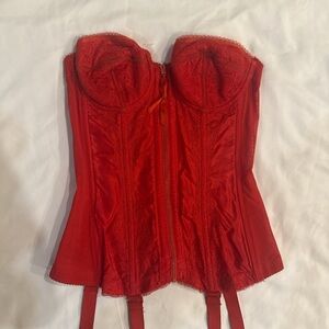 Warner's Vibrant Red Lace Corset